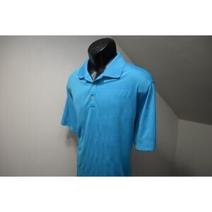 Nike Golf Polo Dri Fit Tour Performance Blue Athletic Golf Shirt Mens Sz XL